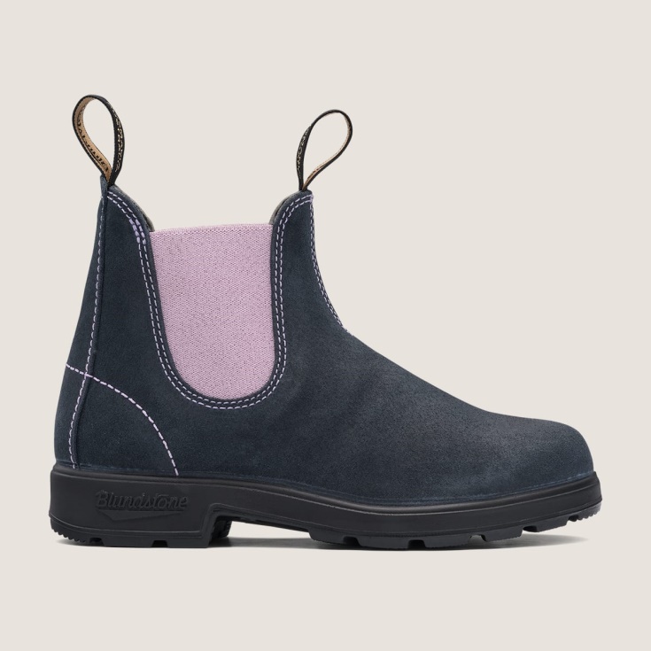 Blundstone Originals Suède Dameslaarzen Marineblauw/roze