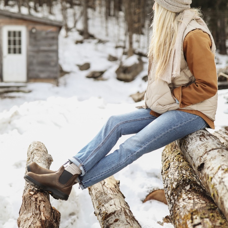 Blundstone All-terrain Thermische Chelsea Dameslaarzen Antiek Bruin