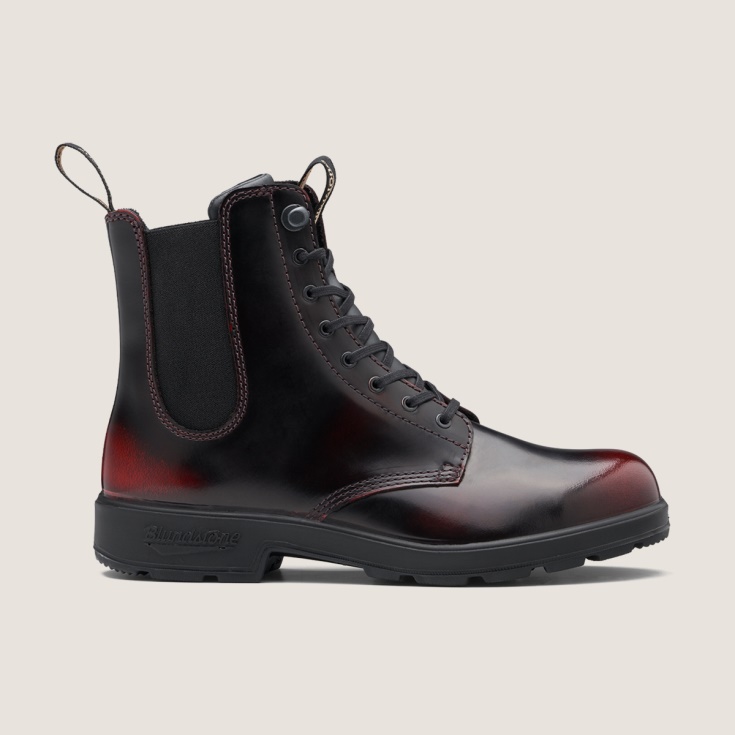 Originele Dames Veterlaarzen Bordeaux Brush Blundstone