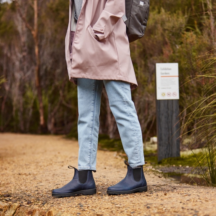 Klassieke Dames Chelsea Boots Marine Blauw Blundstone