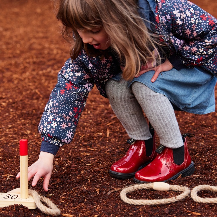 Blundstone Kids\' Series Chelsea Boots Lak Rood